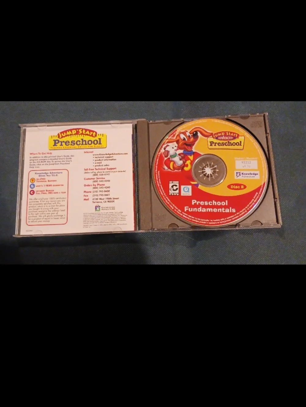 Jump Start Advanced Preschool disk 2 only